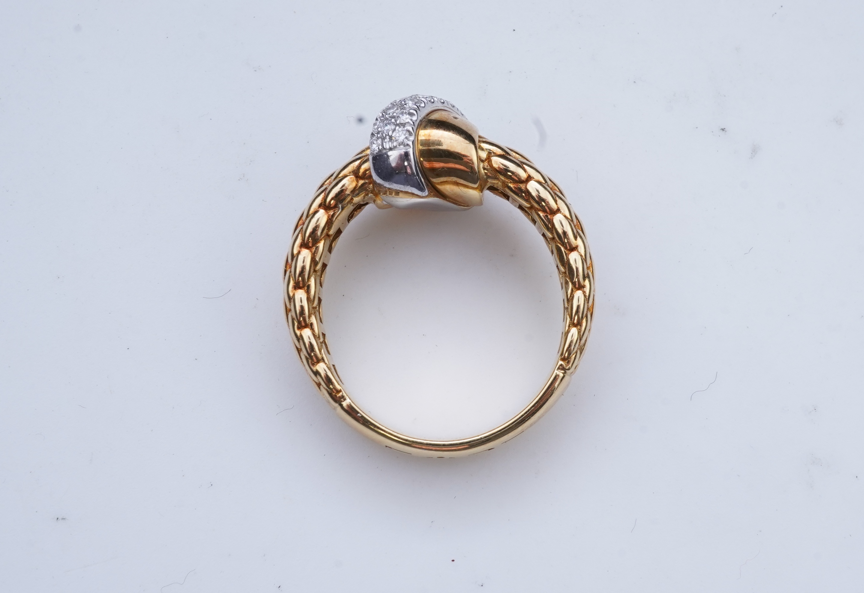 FOPE, a gold and diamond ring